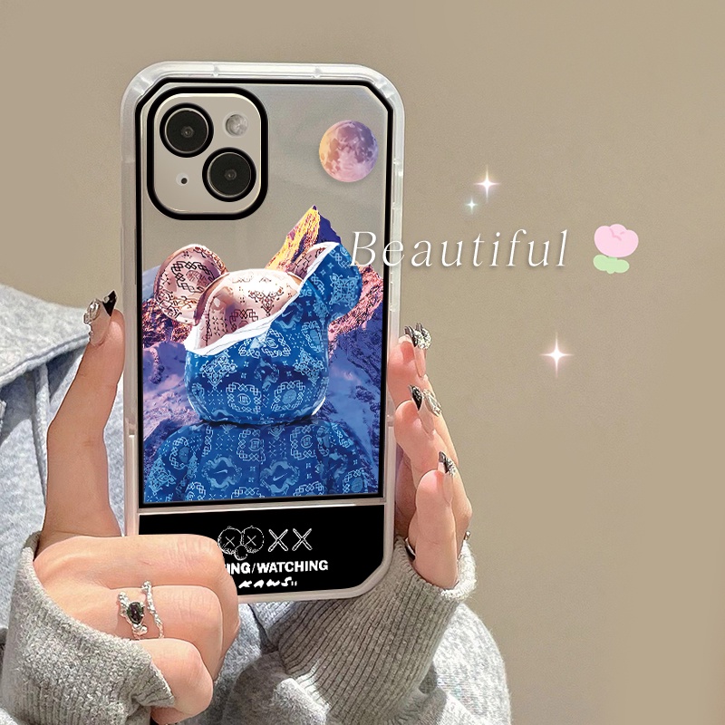 Ốp Điện Thoại Silicon TPU Mềm Trong Suốt Có Giá Đỡ Hình Gấu Cho IPhone 13 12 Pro MAX 11 Pro XS MAX X XR 8 7 6 6S Plus SE 2020 13