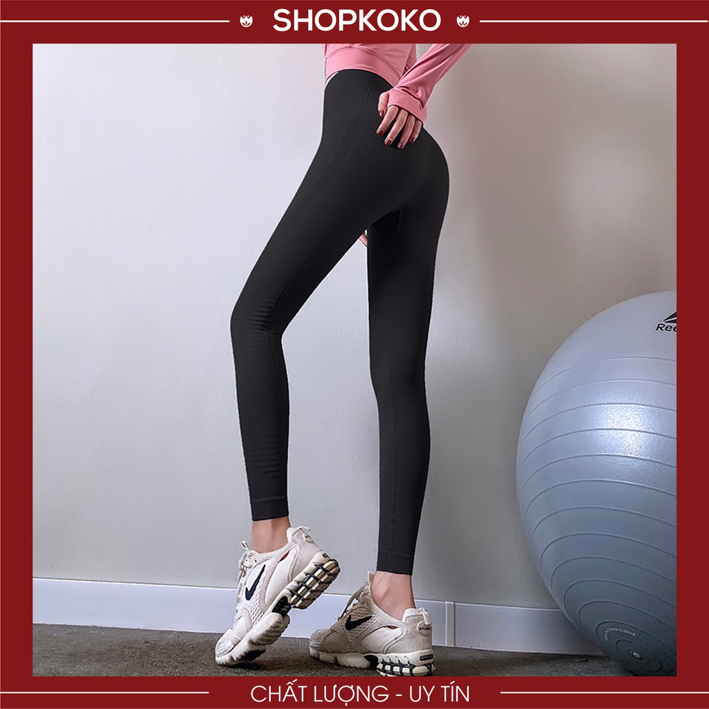 Quần Tập Dài Gym Nữ Cạp Lưng Cao Q.K015, Quần Legging Cap Co Giãn 4 Chiều, Thoáng Mát