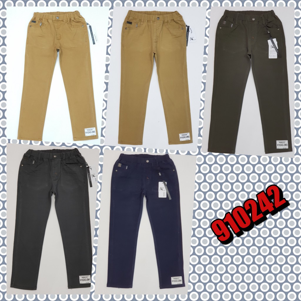 910242-ZM1- Q.Kaki BT,dài,ống suông,nhăn đùi,ghi tối,size nhỡ 8t-14t, (combo 7 sản phẩm từ nhỏ đến lớn)