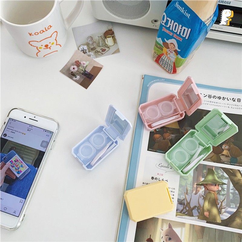 Hộp đựng lens kính áp tròng màu trơn