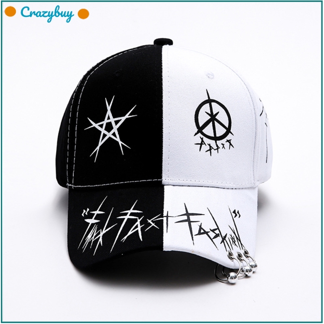 Mũ lưỡi trai có vòng khuyên phong cách hiphop thời trang cho nam/nữ