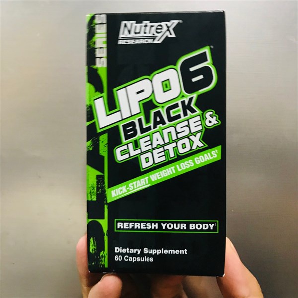 Viên Uống Lipo 6 Detox Thanh Lọc Cơ Thể Giúp Giảm Cân Trong 7 Ngày Nutrex Lipo6 Black Cleanse &amp; Detox - USA(60 Viên)