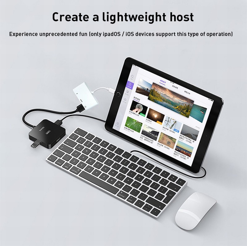 Bộ Chuyển Đổi Lightning Sang Hdmi 3 Trong 1 Cho U-Isk Keyboard Tv Camera