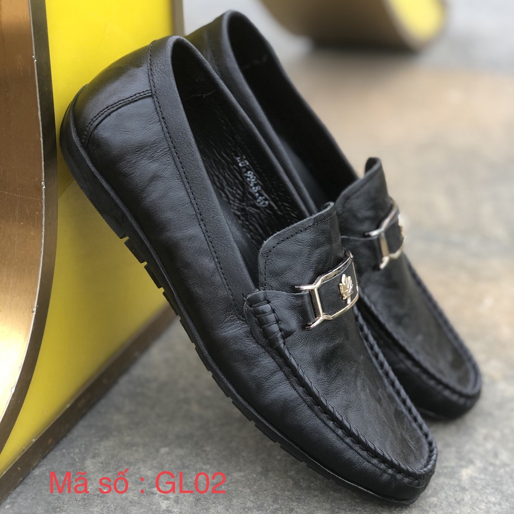 Giày lười Davin – Lá phong – Đen (GL02)