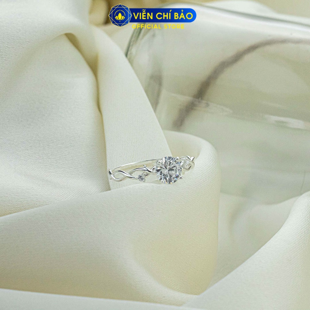 Nhẫn bạc nữ xoắn Ela chất liệu bạc 925 thời trang phụ kiện trang sức Viễn Chí Bảo N400878