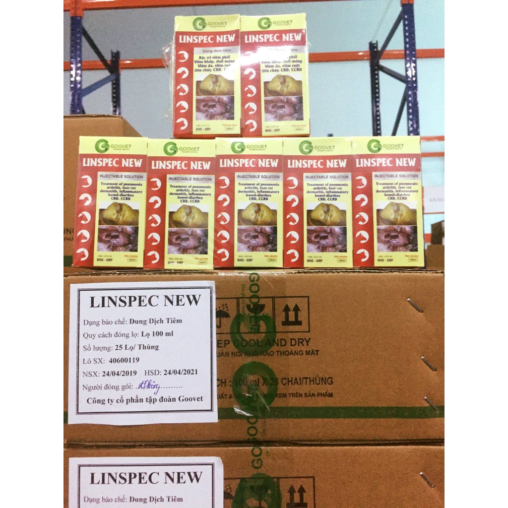 LINSPEC NEW Goovet Viêm Khớp, Thối Móng, Viêm Da, Viêm Ruột Tiêu Chảy, CRD, CCRD, Hen Gà, Viêm Phổi