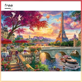 Bộ tranh đính đá 5D tự làm hình tháp Eiffel trang trí nhà cửa