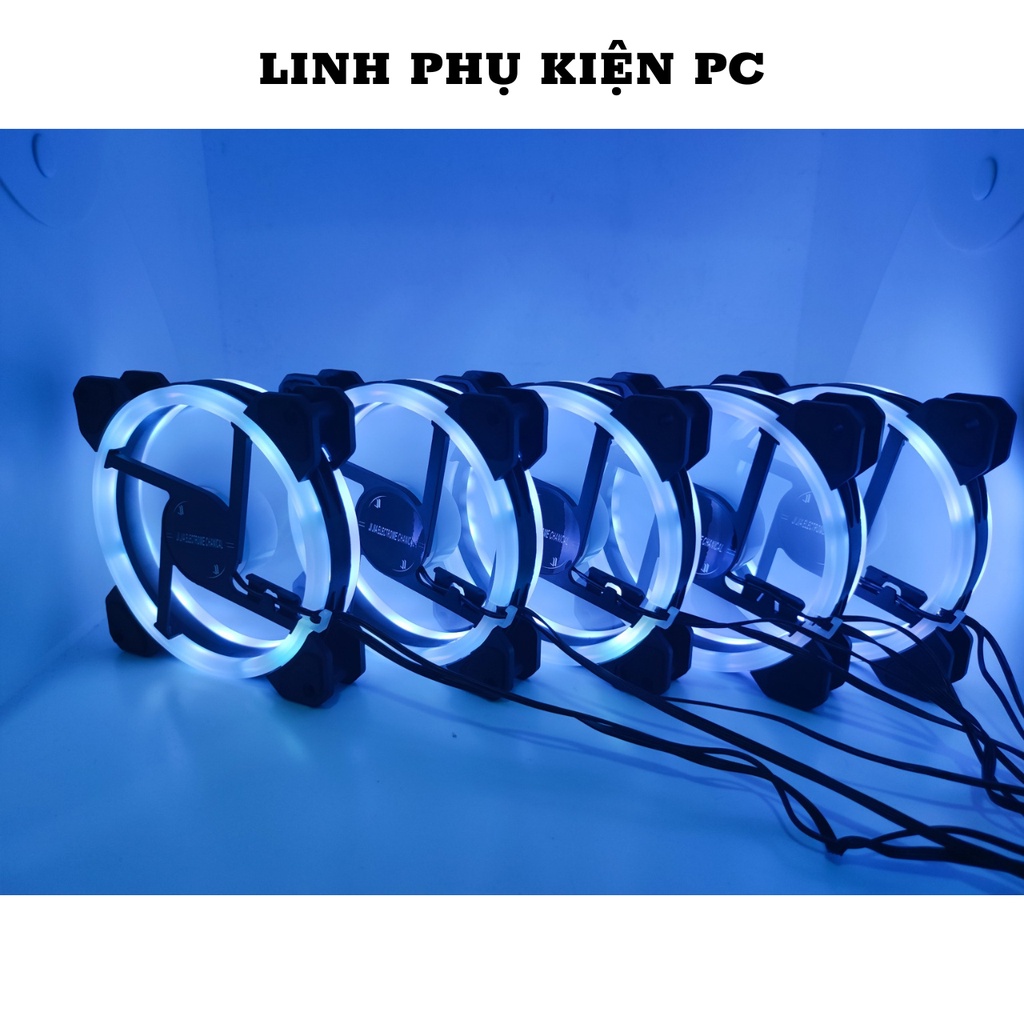 Combo 5 Fan Led RGB Keytech+ Tặng Bộ Hub Kết Nối Nguồn Và Điều Khiển