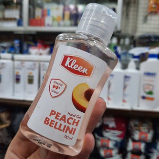 Gel rửa tay khô Kleen hương đào chai 90ml