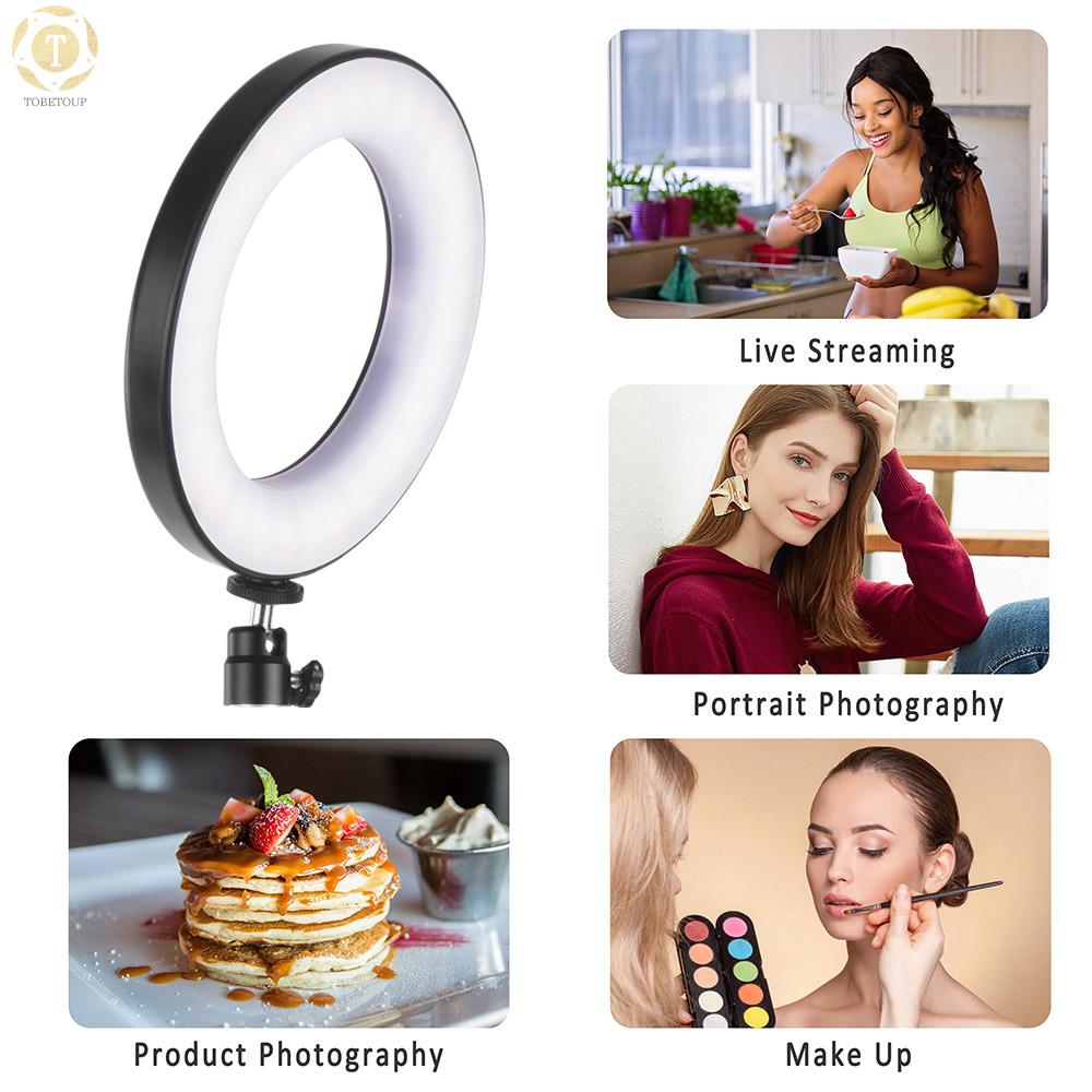 Shipped within 12 hours】 ZOMEI 6 Inch Desktop Mini LED Ring Light 3000-6000K 3 Light Modes & Dimmable Brightness with Wireless Remote Control Tripod Stand 3 Cell Phone Holders Camera Lighting Kit for YouTube Video Live Stream Makeup Selfie Compatibl [TO]