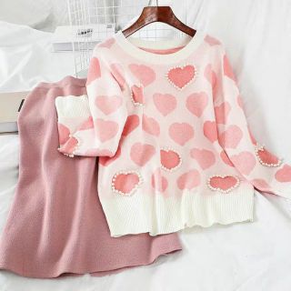 [ Ord ] Set áo chân váy len siêu xinh