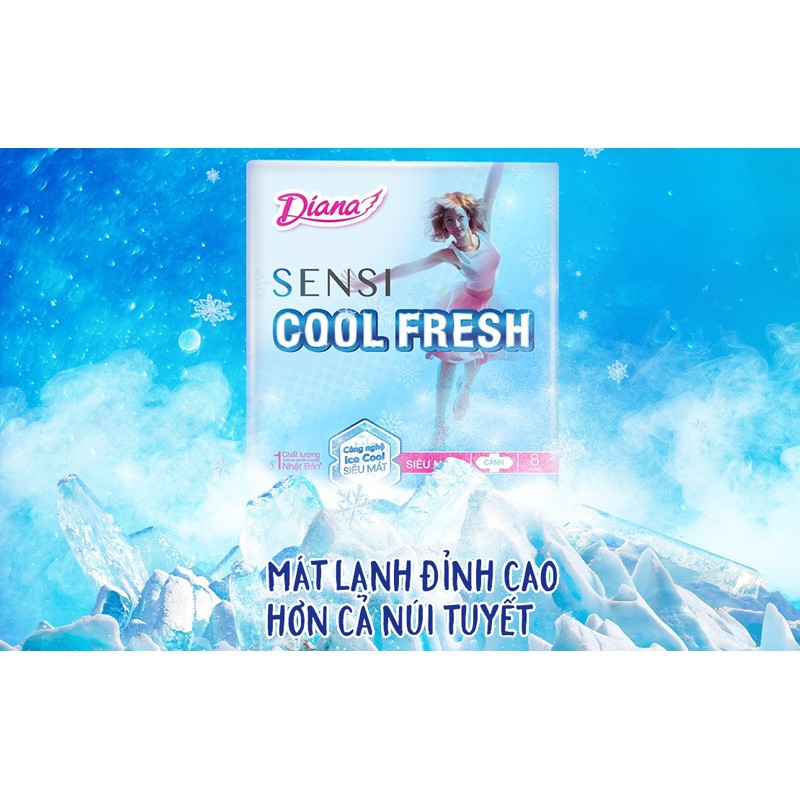 (giá thùng) Băng vệ sinh Diana Sensi Cool Fresh (gói 8 miếng)