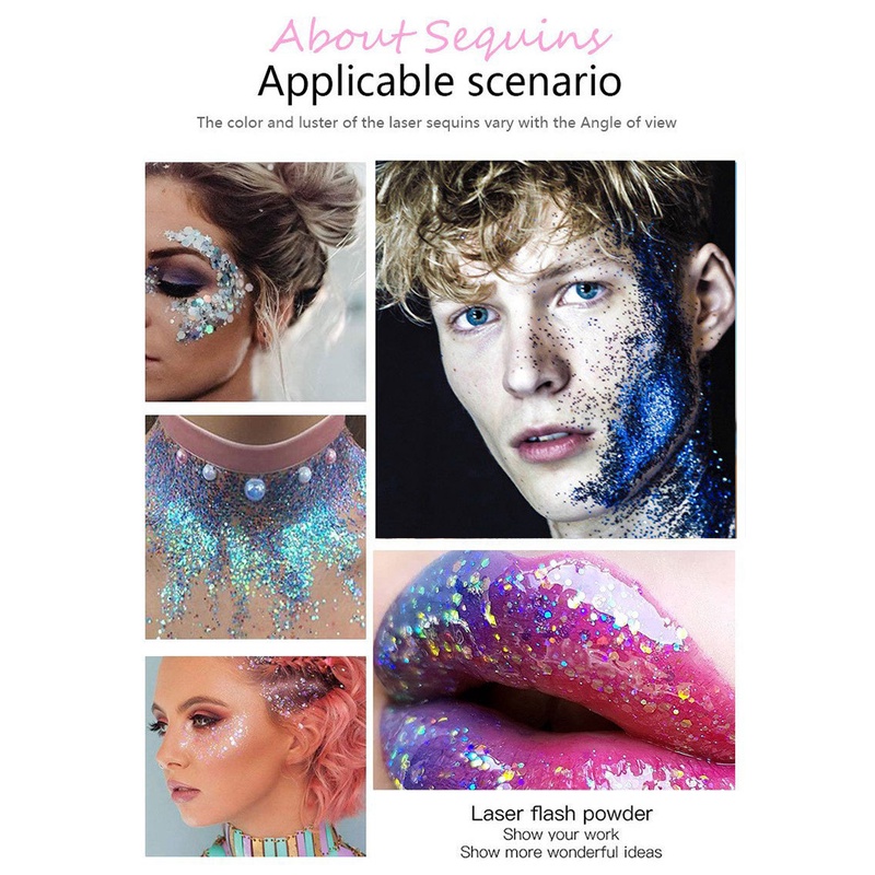 Gel Sequin Lấp Lánh Trang Điểm Mắt / Môi / Cơ Thể Dung Tích 50ML