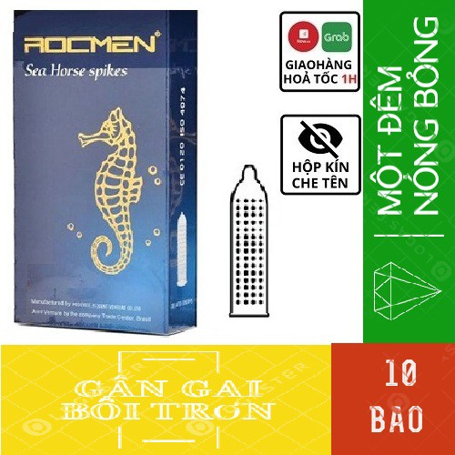 Bao cao su Rocmen xanh bạc hà [CHÍNH HÃNG 100%] (10 bao), Bao cao su Gai nổi lớn, bạn đã thử vị này chưa?