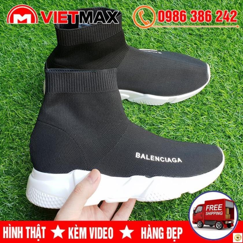 Giày Thể Thao Balen Cổ Chun Đen Trắng Cổ Cao Hàng Có Sẵn ⚡ sịn : . # XẢ