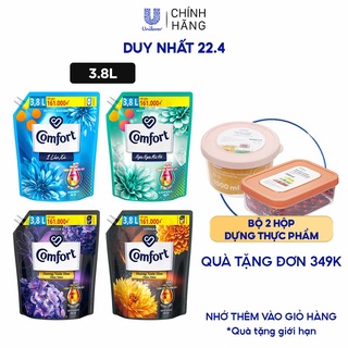 Nước xả làm mềm vải Comfort Chăm sóc Chuyên sâu túi 3.8L