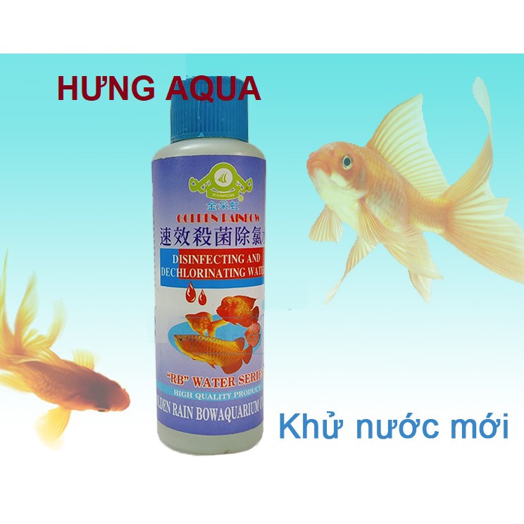 Khử nước mới hồ cá, khử clo hồ cá, dung dịch khử nước hồ cá hiệu quả, bảo vệ an toàn giúp cá không bị sốc nước