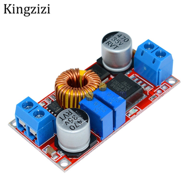 Bảng mạch điều chỉnh giảm nguồn sạc pin Lithium 5A DC đến DC CC CV XL4015 5-32V có đèn LED