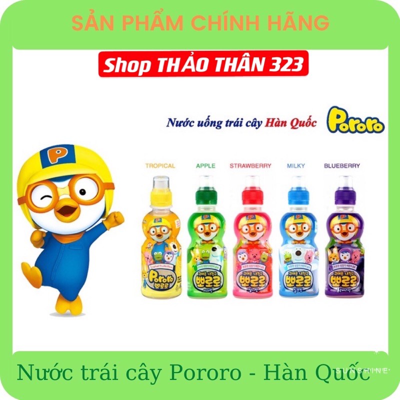 ❤Nước Uống Pororo Trái Cây 235ml -Có 6 Vị (Dâu, Táo, Sữa, Chuối , Việt Quất, Trái Cây )