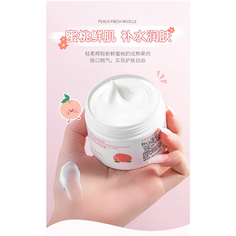 Kem Dưỡng Ẩm Chiết Xuất Đào Lactic Acid Chăm Sóc Da Cho Nữ Sinh