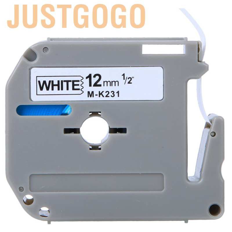 Justgogo 0.5 x 315 Inch Durable PET Label Tape Making for Brother Printer