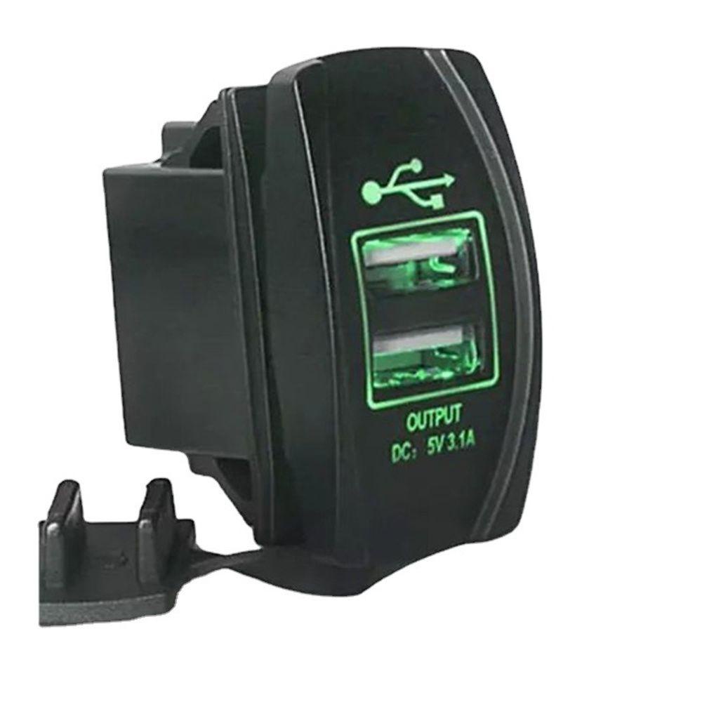Tẩu Sạc Cổng USB Kép Thông Dụng Cho Xe Hơi / Xe Máy