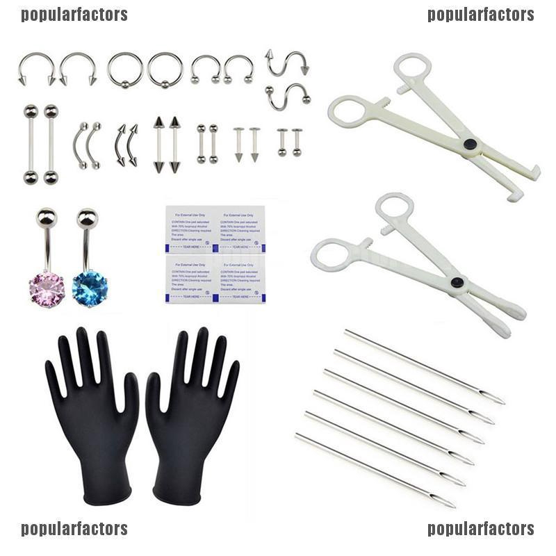 Bộ 38 Khuyên Xỏ Cơ Thể Chuyên Nghiệp