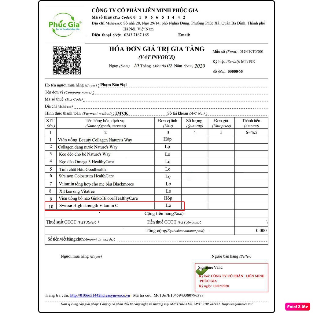 Viên sủi Swisse High Strength Vitamin C 1000mg ống 20 viên