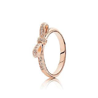 Nhẫn Vàng Hồng Đính Nơ Vàng Hồng 180906cz