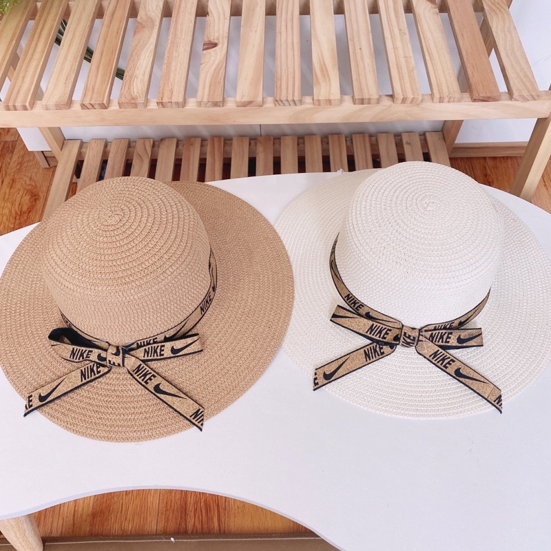 Mũ cói đi biển nữ vành rộng chống nắng, nón cói nơ xinh thời trang Hàn Quốc rẻ đẹp