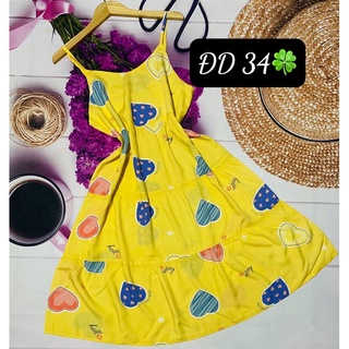 Đầm tole 2 dây tầng xoè