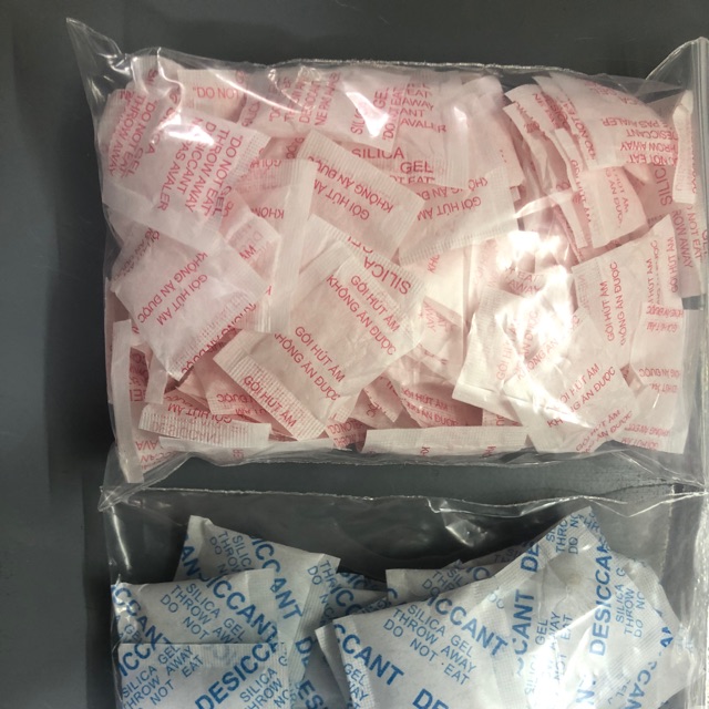 Bịch 1kg Túi hút ẩm gói 1g màu đỏ