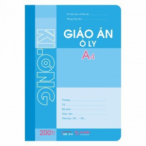 Vở giáo án ôly,giáo án kẻ ngang A4 200 trang KLONG giấy dày