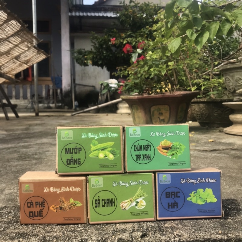 Xà bông mướp đắng Boboon handmade sạch mụn lưng, tẩy tế bào chết, trắng da | BigBuy360 - bigbuy360.vn