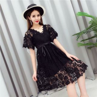 Combo 5 váy ren buộc nơ 309k