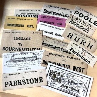 Sticker vintage giấy vân (054)