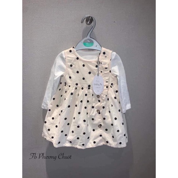 váy chấm bi cho bé 12-18m