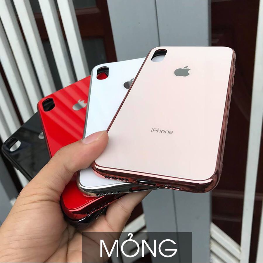 [Loại 1 Tốt Nhất]  Ốp Điện Thoại Iphone X/Xs/Xsmax Kính Cường Lực Viền Dẻo Cùng Màu Với Lưng Máy