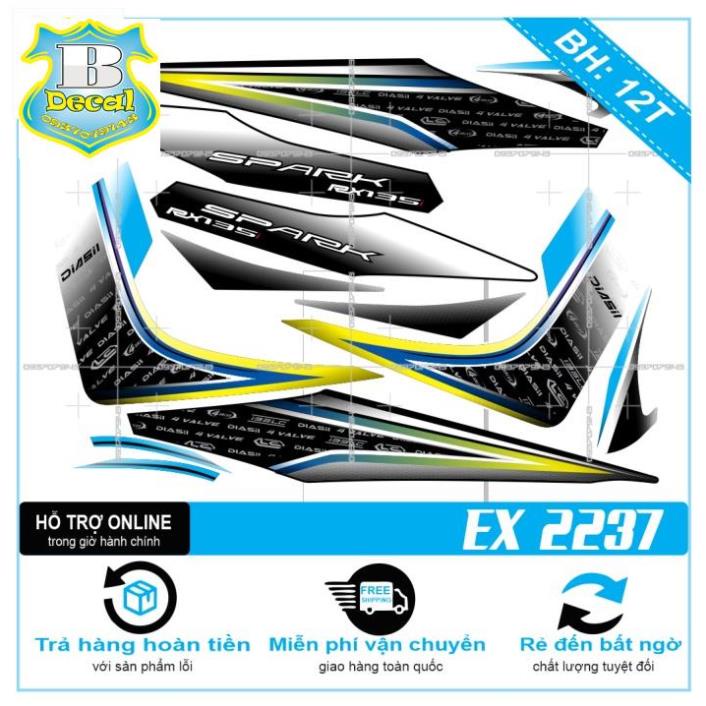 ( Quí khách vui lòng mang ra tiệm cho thợ dán ) Tem EX SPARK THÁI 2010 [Bi Decal]