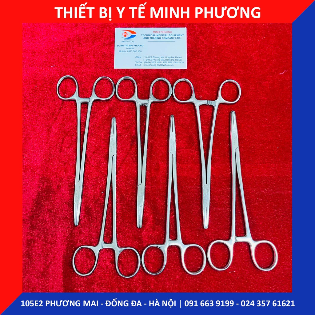 Kìm mang kim y tế Pakistan hàng tiêu chuẩn dùng trong phẫu thuật 14cm 16cm 18cm 20cm 25cm