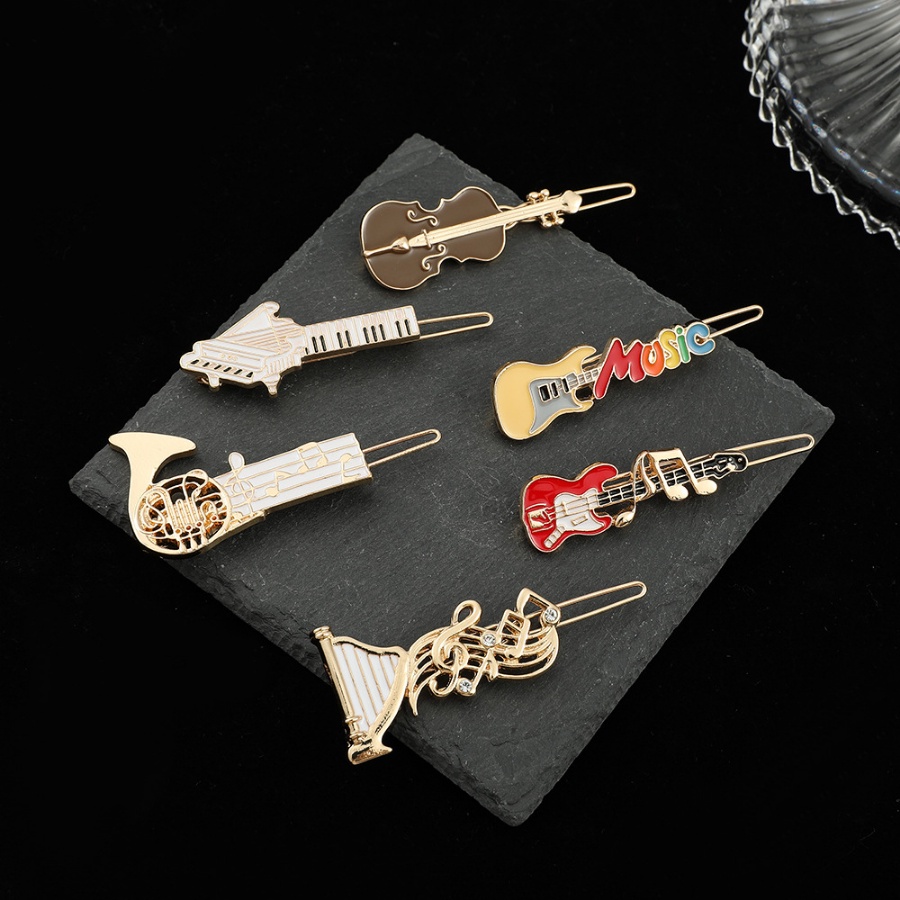 Kẹp Tóc Thời Trang Hàn Quốc Đơn Giản Bằng Hợp Kim Hình Nốt Nhạc