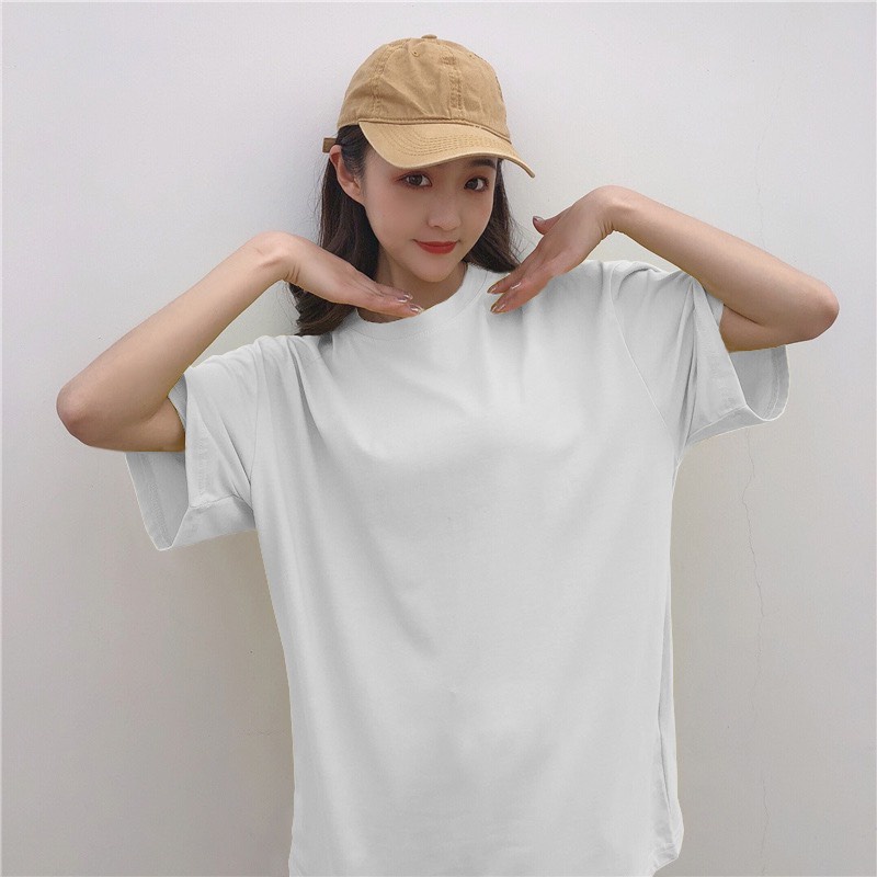 Áo thun nam nữ trơn nhiều màu tay lỡ chất Cotton phông Unisex form rộng oversize