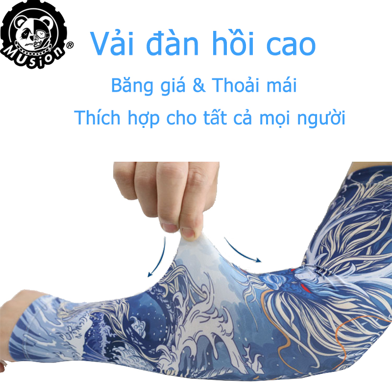 Set 2 ống găng tay bảo vệ da tay chống tia UV UPF 50+ chống bụi khi đi xe đạp/ xe máy cho unisex