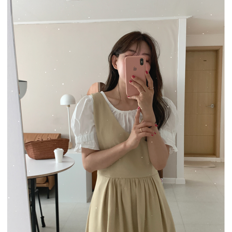 SUXI Áo Sơ Mi Nữ Tay Ngắn Màu Trơn Phong Cách Hàn Quốc