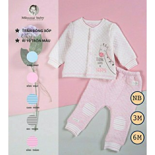 Bộ trần bông Momma siêu dày ấm, size NB