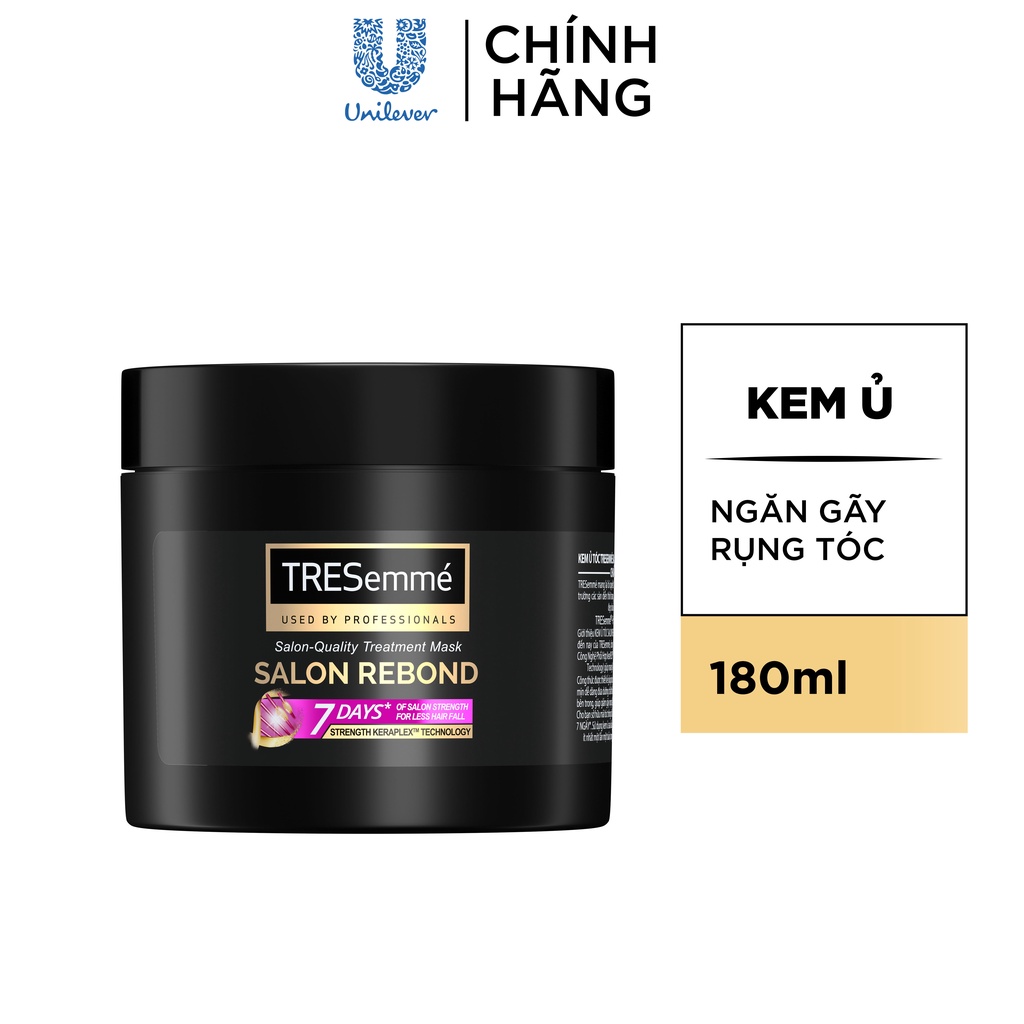 Kem Ủ Tresemmé Salon Rebond Công Nghệ Phối Hợp Strength KERAPLEXTM Ngăn Gãy Rụng 180ml