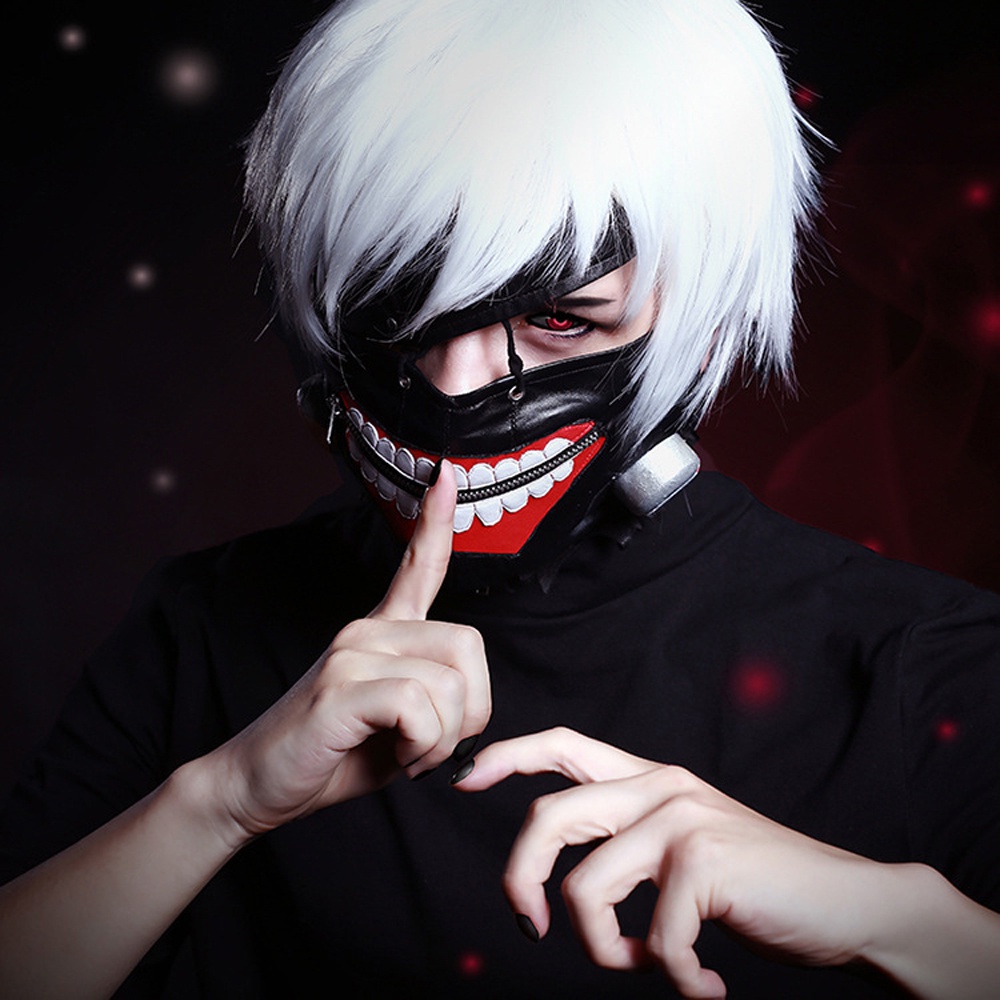 Mặt nạ cosplay Kaneki Ken Tokyo Ghoul từ cao su hoặc PU
