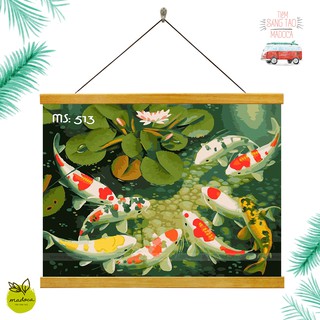 Tranh Khung Gỗ Dây cá chép nhiều màu G513