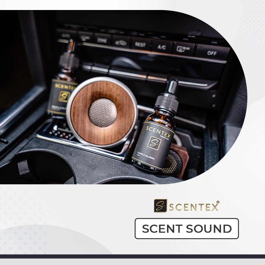 Nước hoa xe hơi cao cấp Scent Sound, khử mùi chống say xe, thoải mái tinh thần, tặng kèm tinh dầu, Thương hiệu Scentex