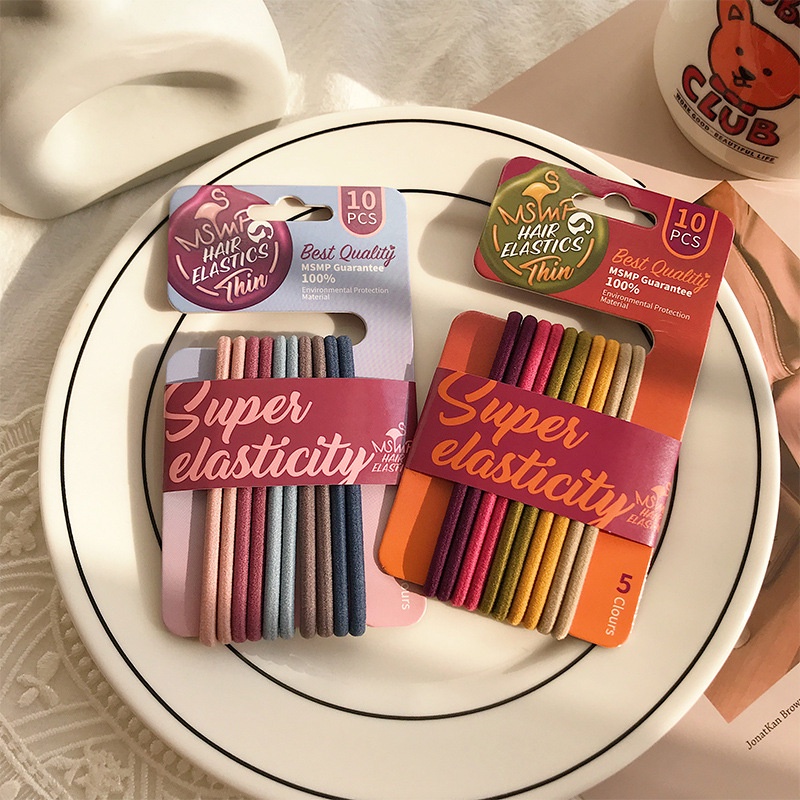 Dây Buộc Tóc Cao Su Co Giãn Tốt Thiết Kế Đơn Giản Thời Trang Năm 2021 Cho Nữ